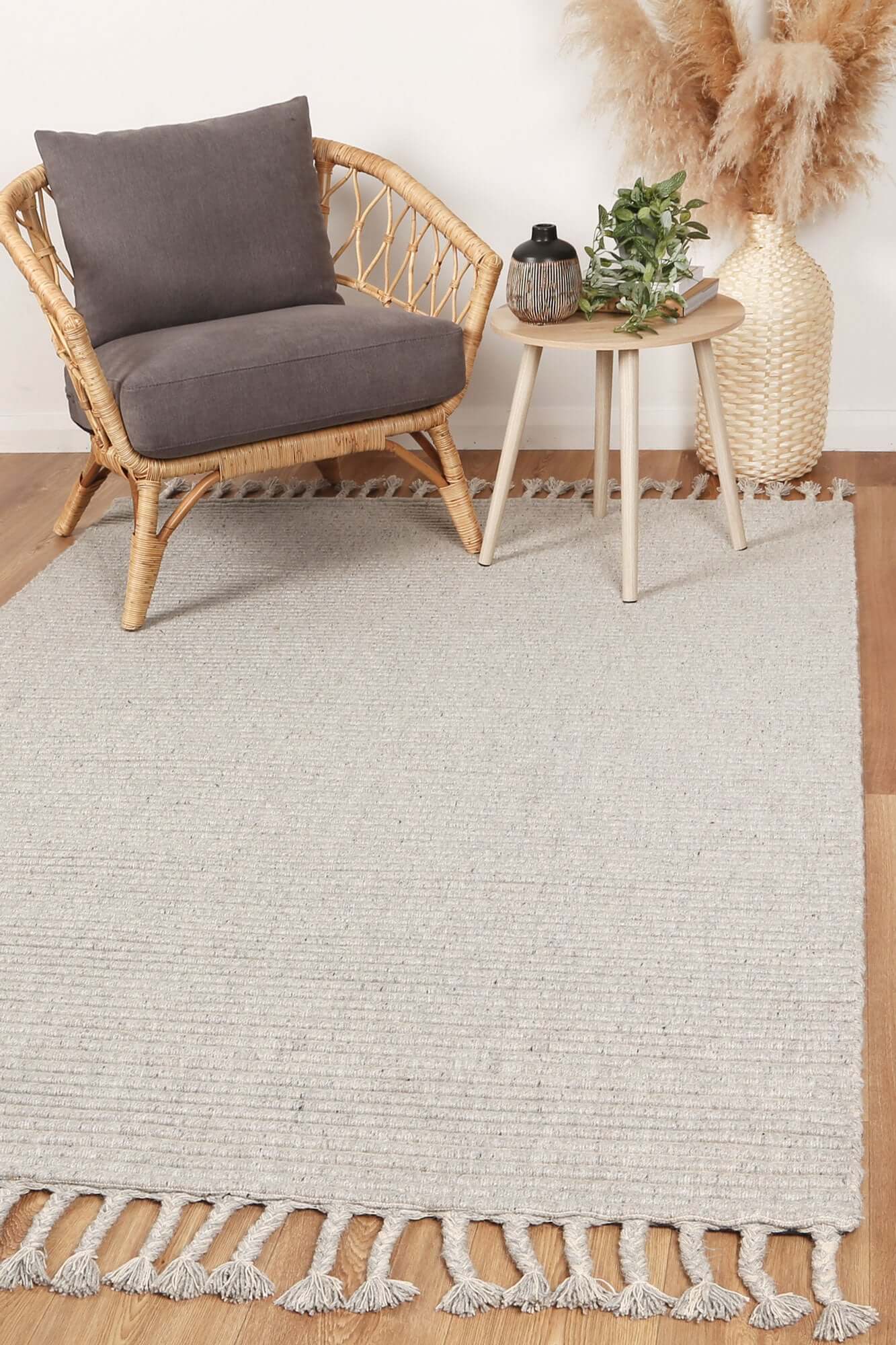 Goa D1 - GREY 300x400 Handmade Rug-Upinteriors