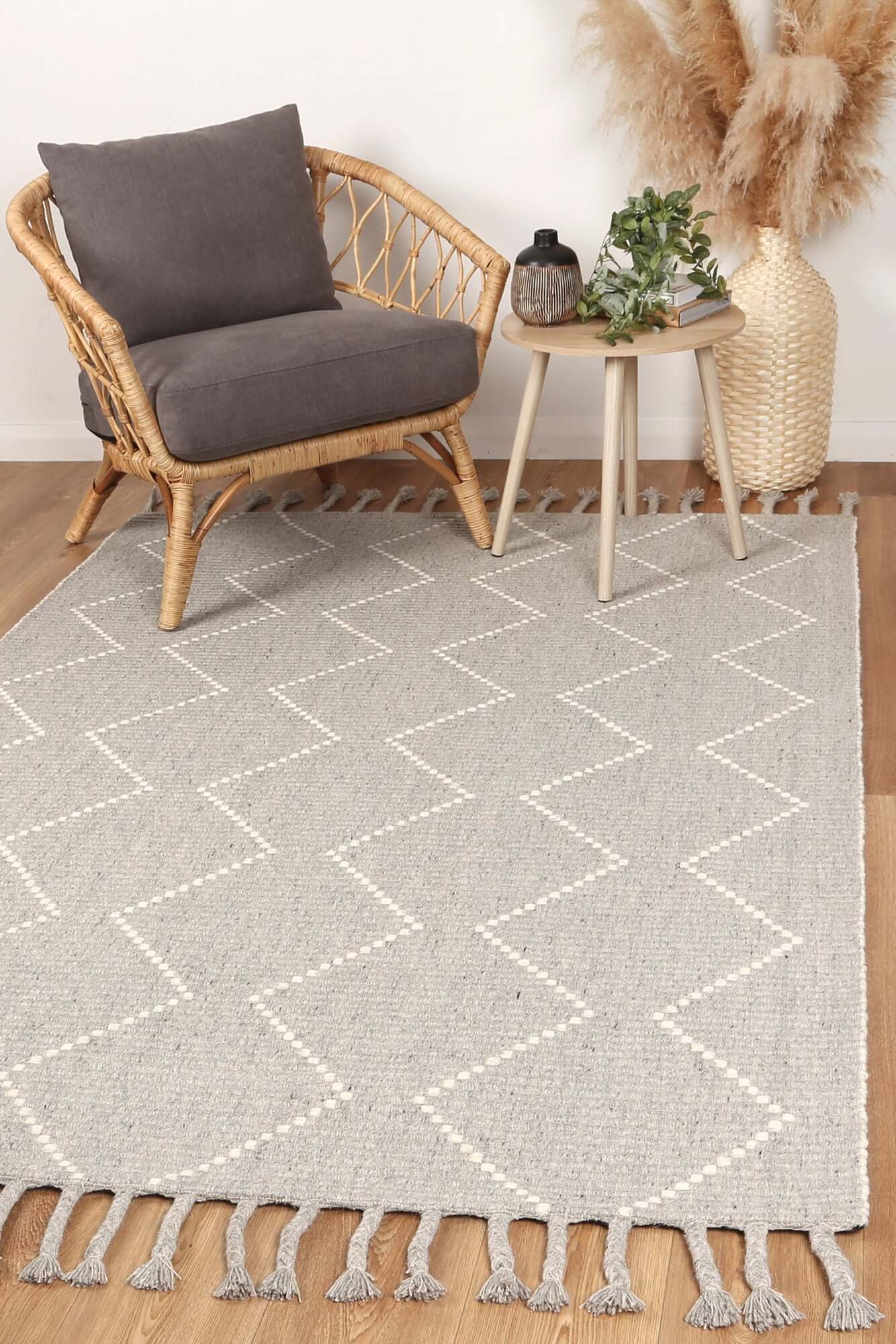 Goa D2 - GREY 300x400 Handmade Rug-Upinteriors