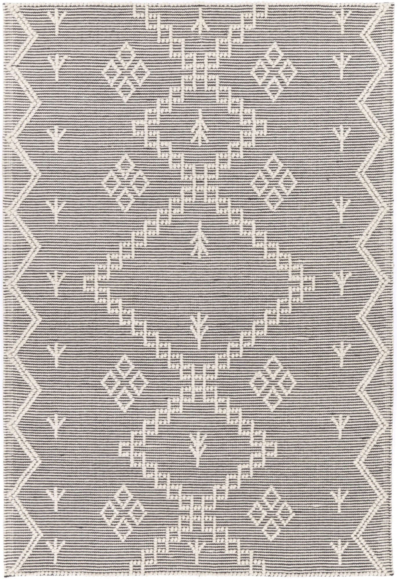 Goa D5-CREAM Rug: 300x400 Tribal Hand-Tufted-Upinteriors