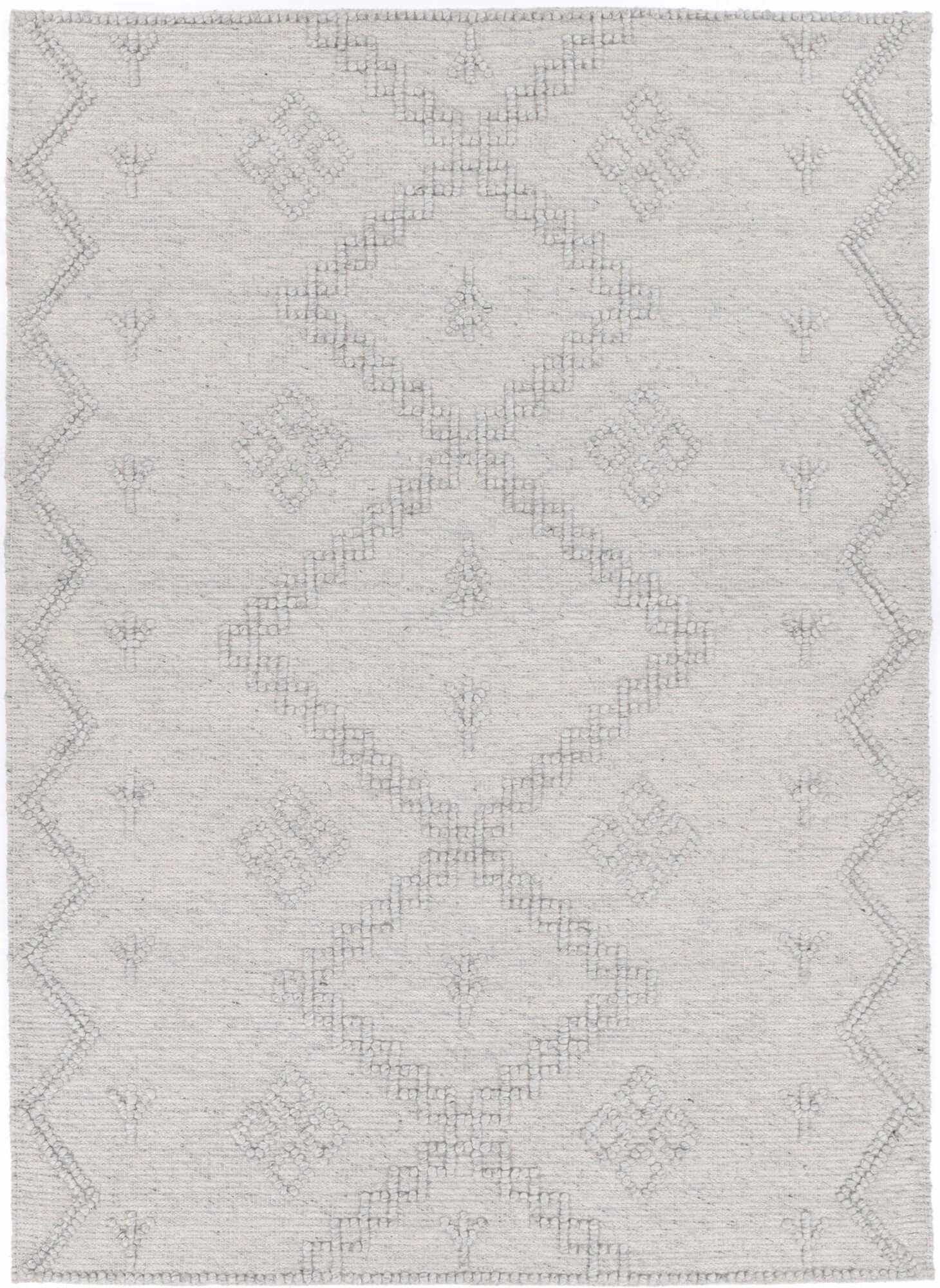 Goa Geometric Pattern Rug 300x400 - Grey