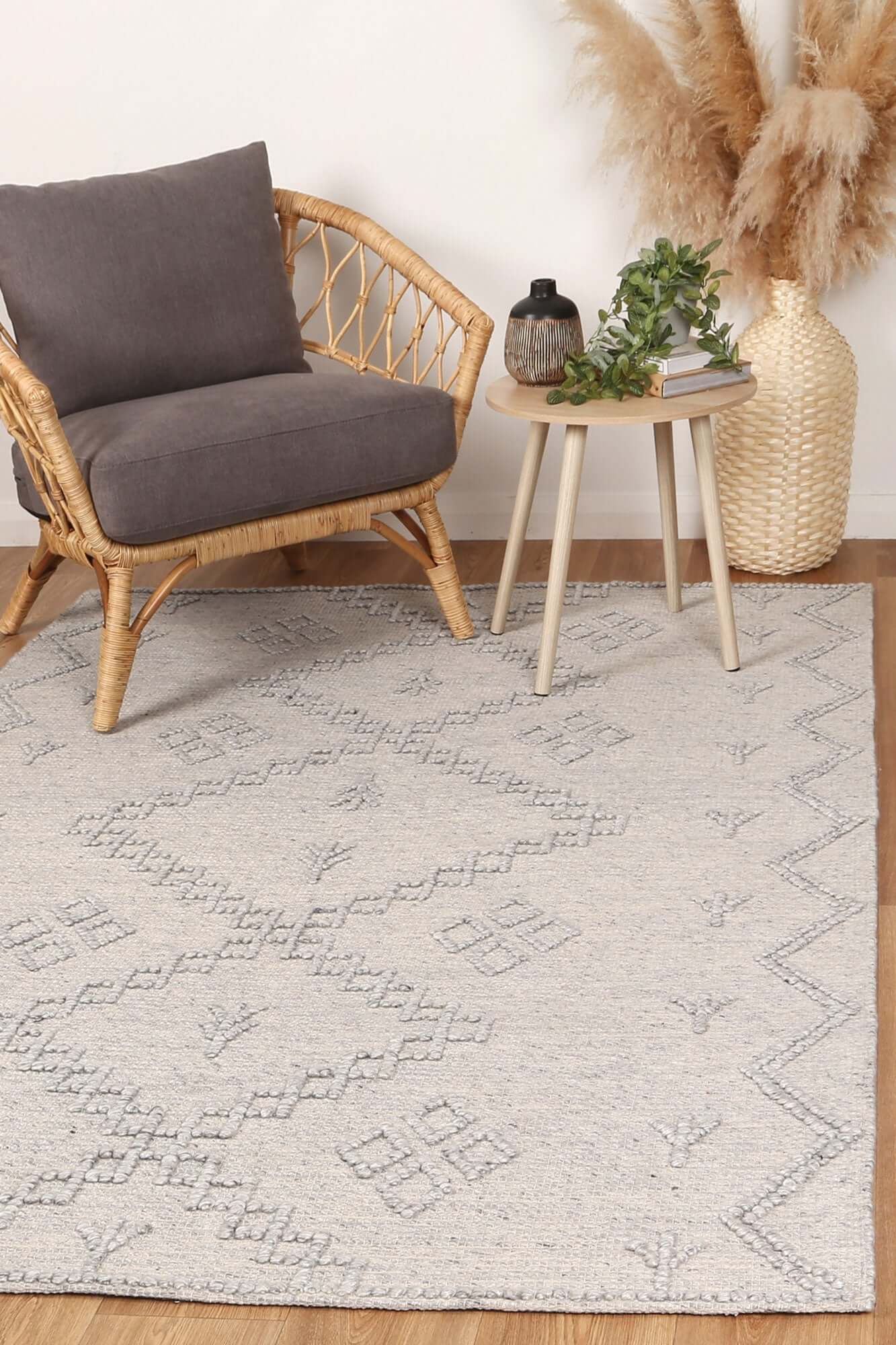 Goa D5 - GREY (No Tassel) 300x400 Rug-Upinteriors