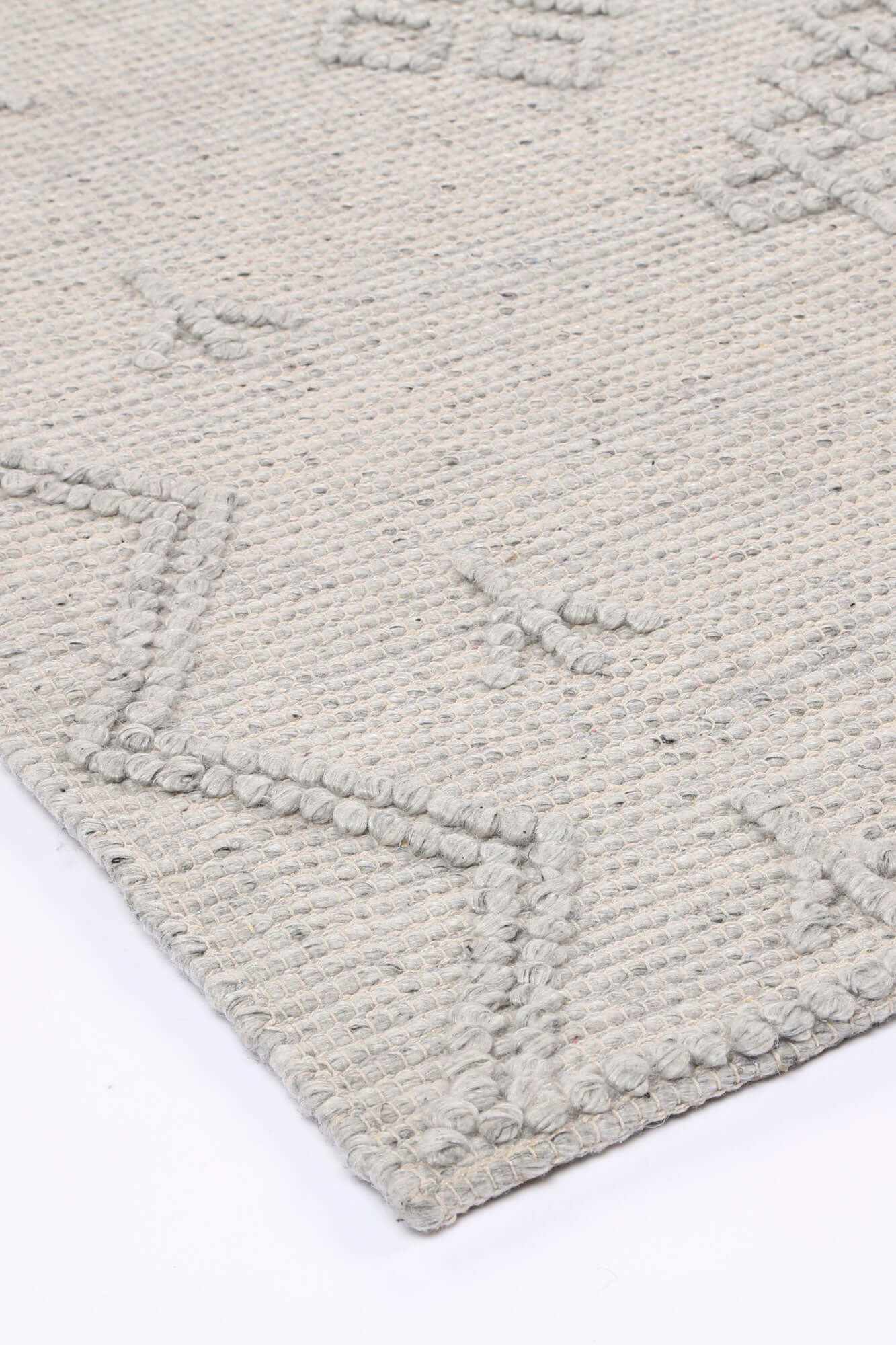 Goa Geometric Pattern Rug 300x400 - Grey