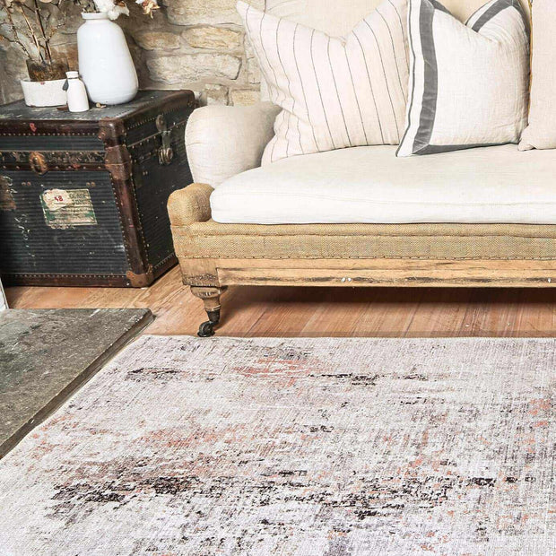 distressed area rug