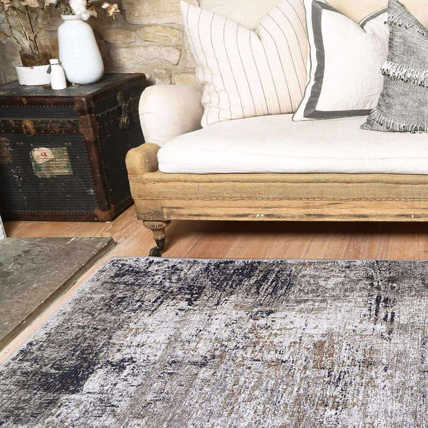 blue grey rug 