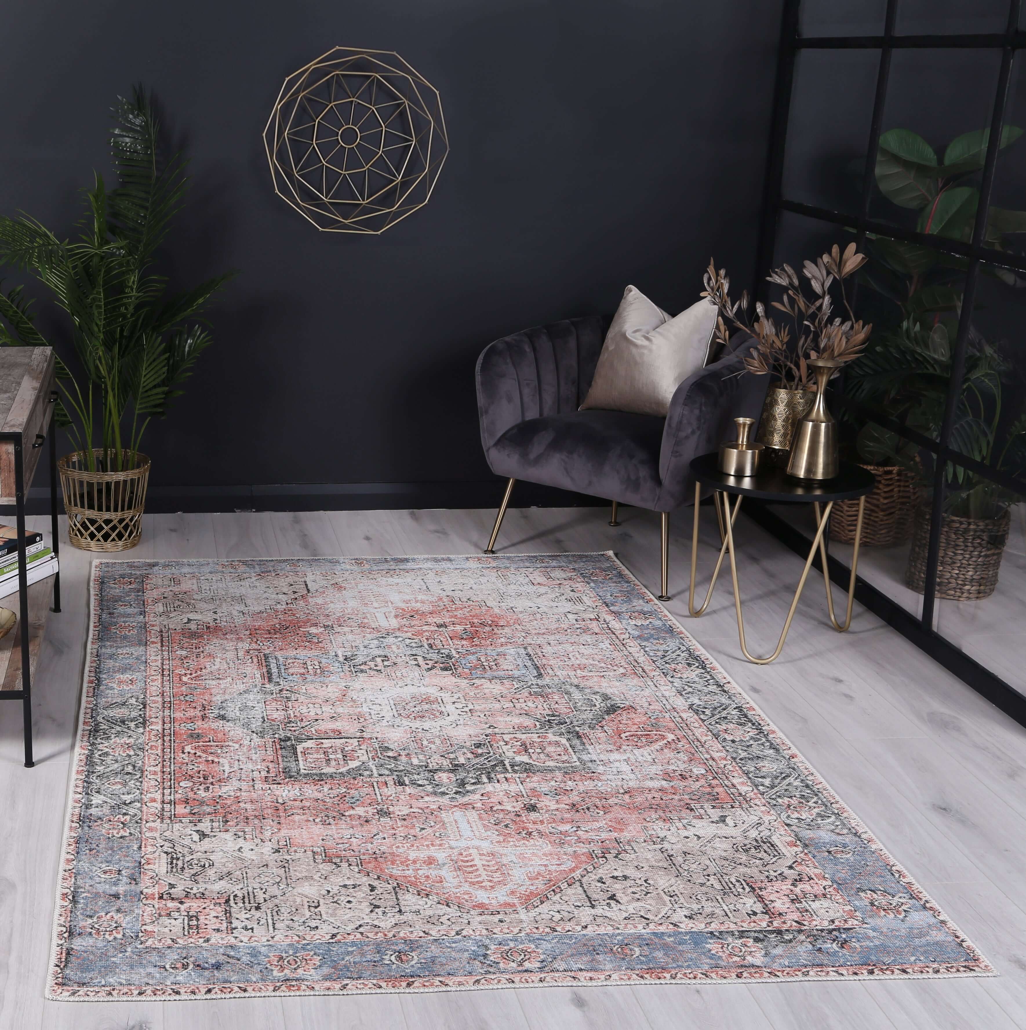 Affordable Vintage Crown Rug Without Fringe-Upinteriors