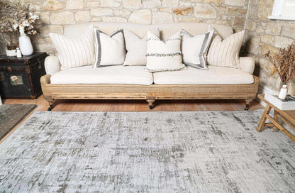 Vintage Crown Alfred Ivory Distressed Easy Clean Rug 280X380