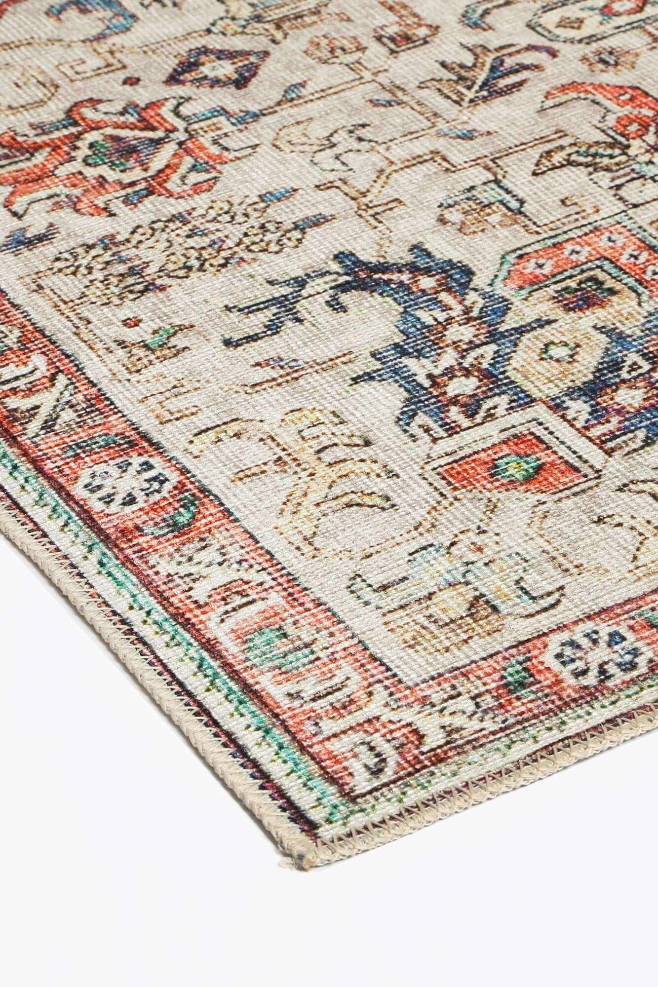 Vintage Crown Rudolph Ivory Multi Distressed Vintage Rug Online 280x38