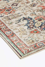 Vintage Crown Rudolph Ivory Multi Distressed Cream Shag Rug 280x380