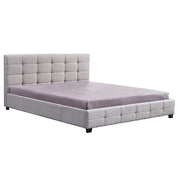 Linen Fabric King Deluxe Bed Frame Beige