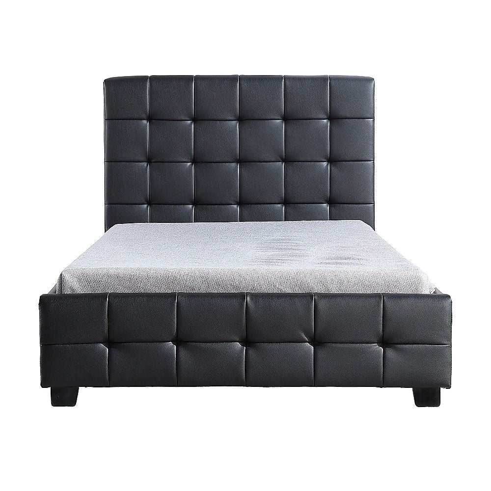 King Single PU Leather Deluxe Bed Frame Black