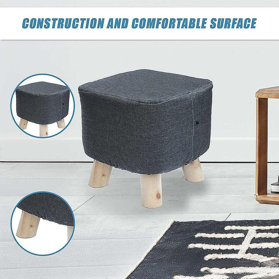 Fabric Ottoman Foot Stool 