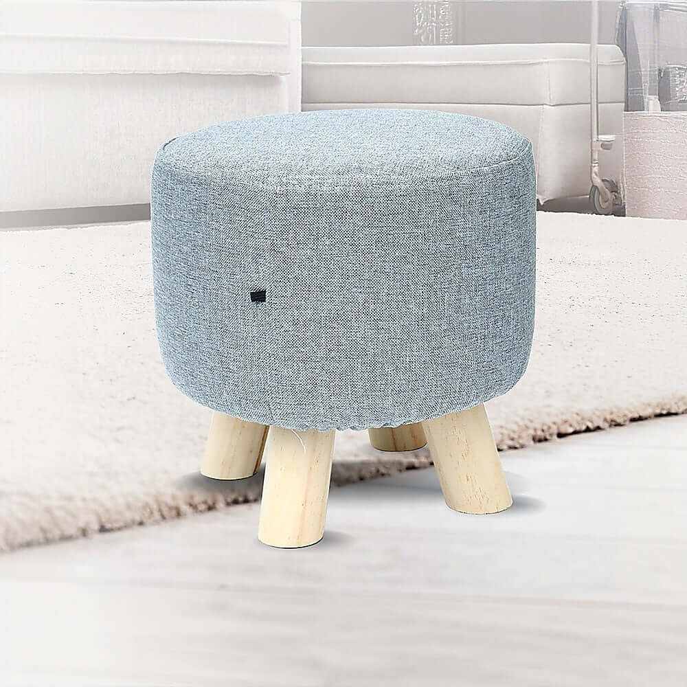 Fabric Ottoman Foot Stool - Grey
