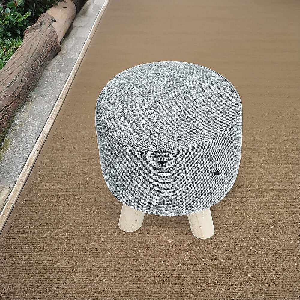 Fabric Ottoman Foot Stool - Grey
