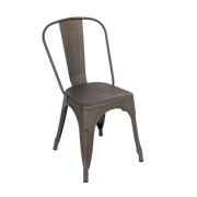 4x Kitchen Dining Chairs Stackable Vintage Metal Chair