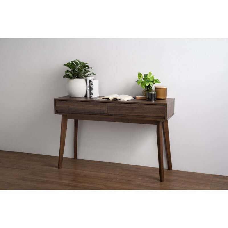 Hirado Walnut Console Hallway Table