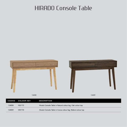 Hirado Console Hallway Table - Cocoa