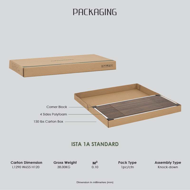 Hirado Coffee Table - Cocoa, natural oak legs and oak-colored top, dimensions L1200 W600 H420 mm.