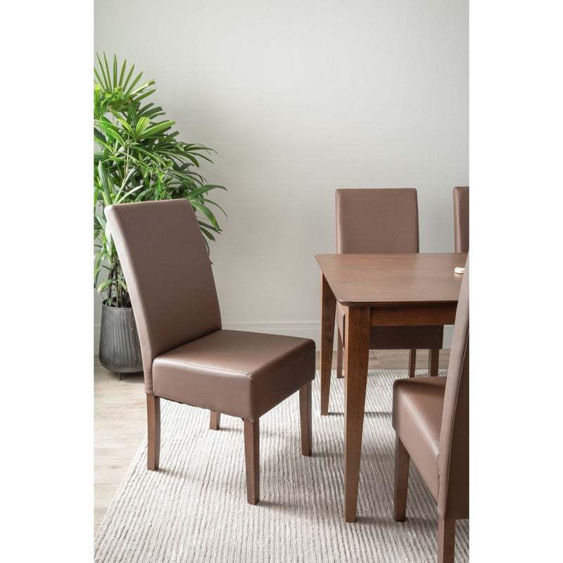 ALLEGRO Dining Table with MESI Chairs and Bench in Cocoa Finish