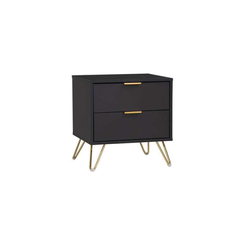 Volos Bedside Black Side Table