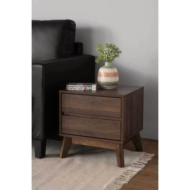 walnut nightstand