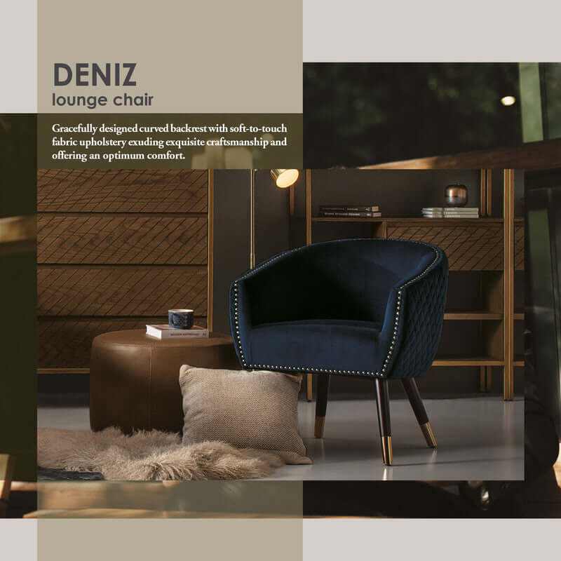 Deniz Lounge Chair - Blue