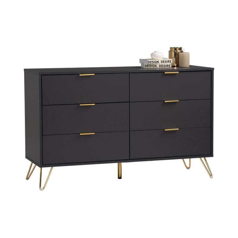 Volos Black Buffet Cabinet Sideboard