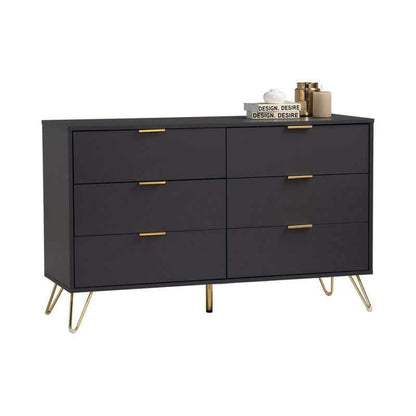 Volos Sideboard Buffet Cabinet - Black