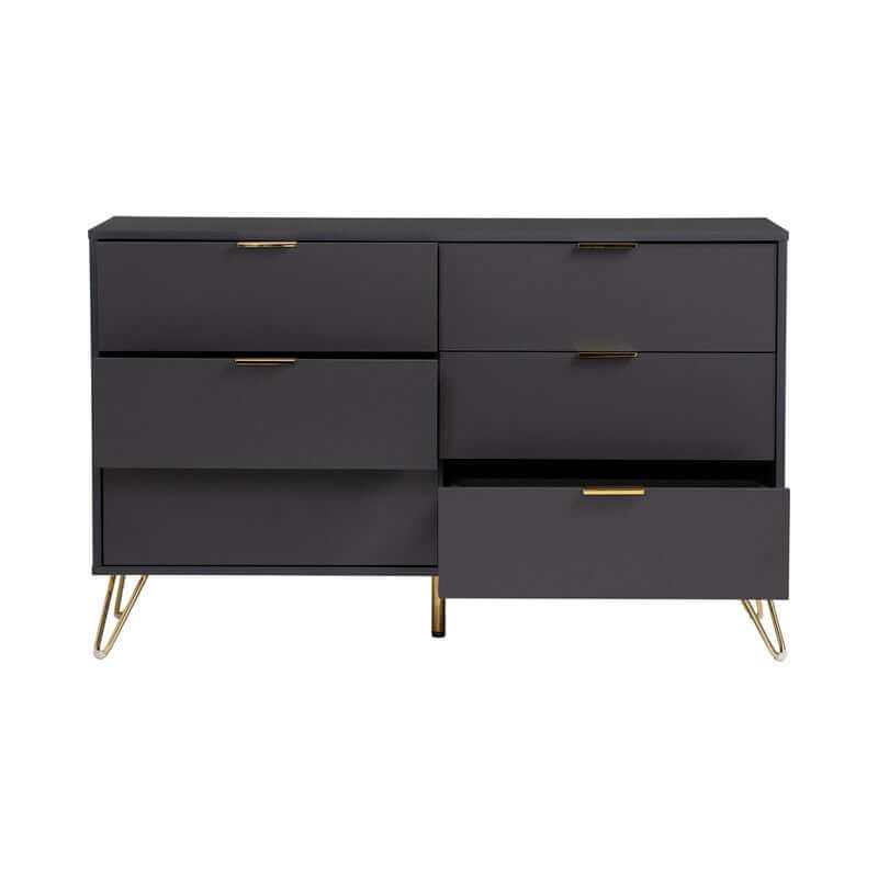 Volos Black Buffet Cabinet Sideboard
