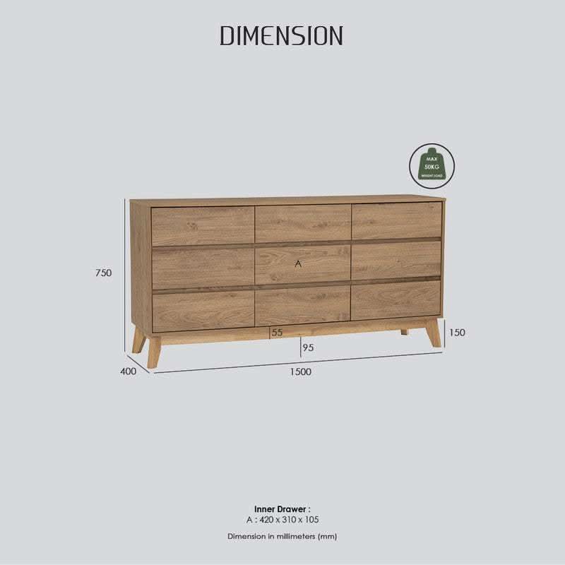 Hirado Oak Sideboard Buffet - Natural