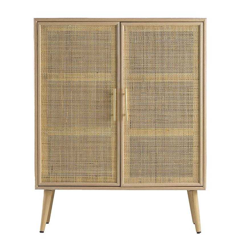 Two Door Rattan Cabinet