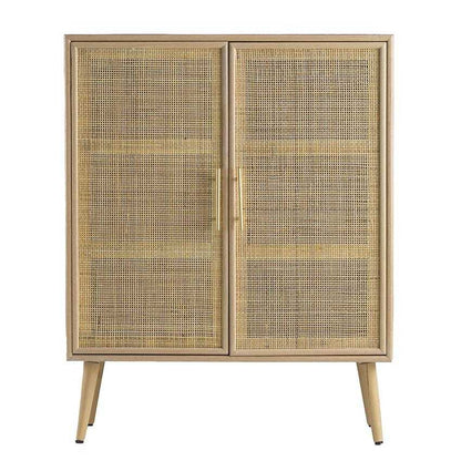 TWO DOOR RATTAN CABINET