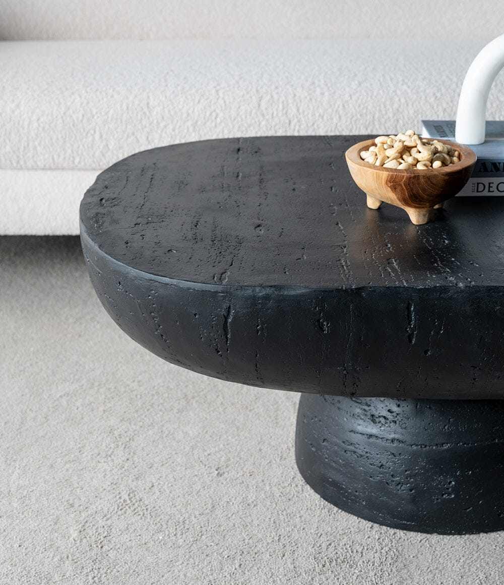 BLACK IS BACK CEMENT COFFEE TABLE