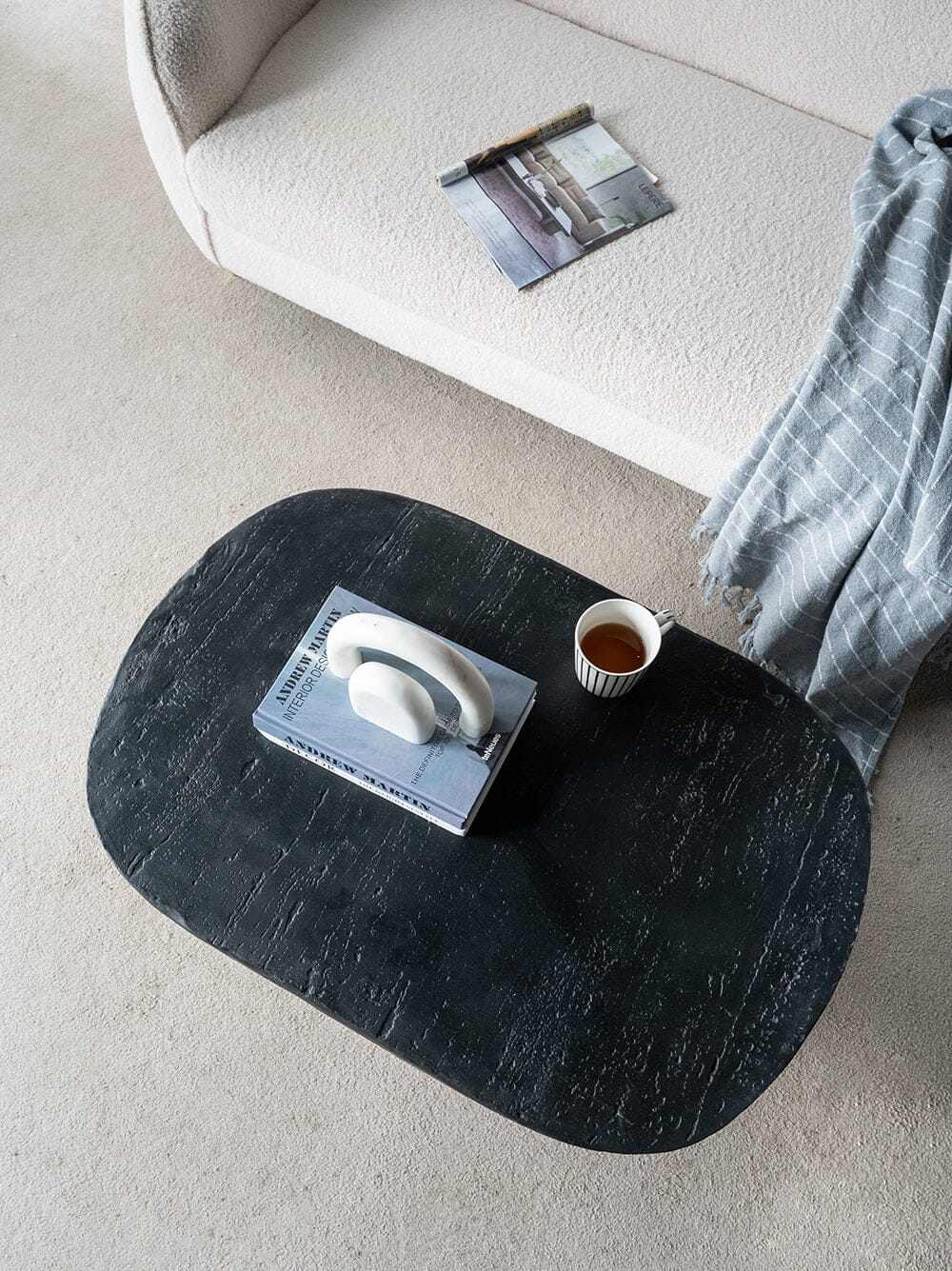 Black Cement Coffee Table