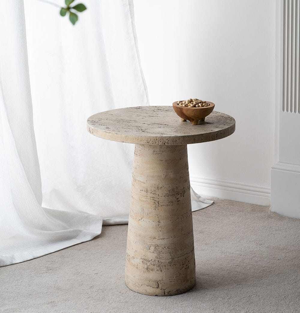 LOGAN Cement Round Side Table