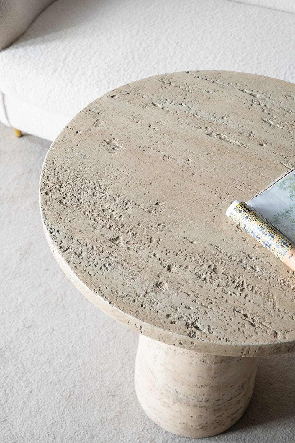 LOGAN Cement Round Side Table