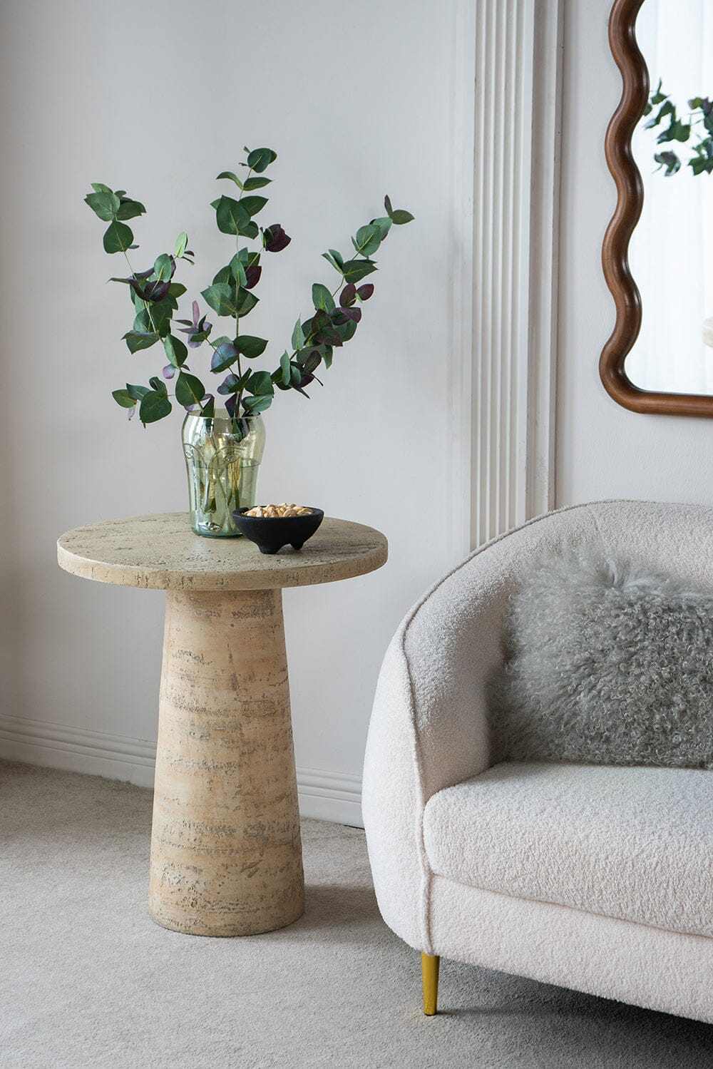 LOGAN Cement Round Side Table