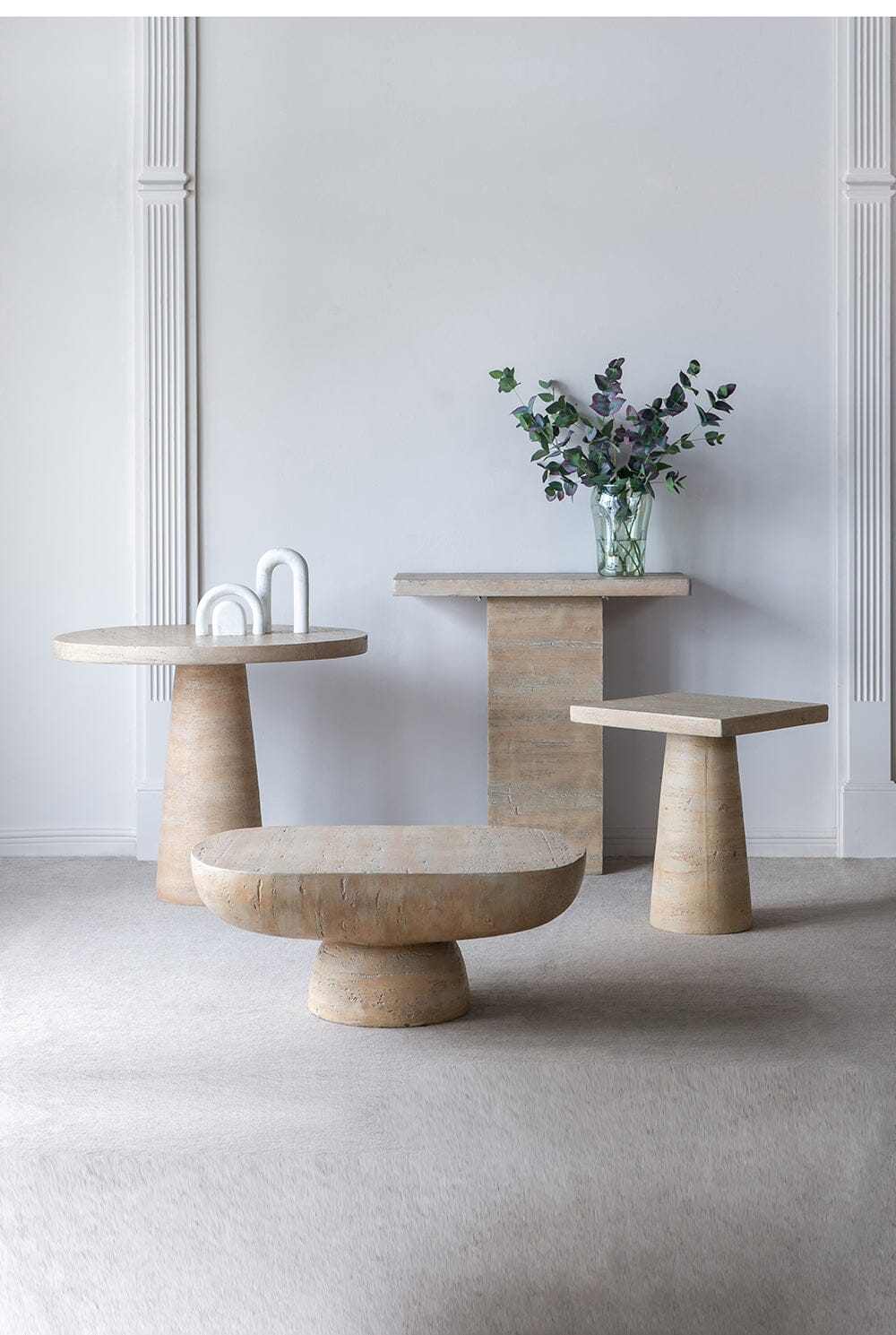 LOGAN Cement Round Side Table