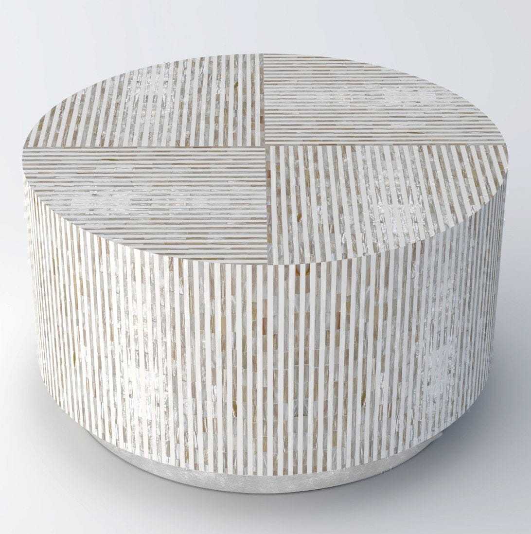 PURIST MOTHER OF PEARL HAND MADE COFFEE TABLE