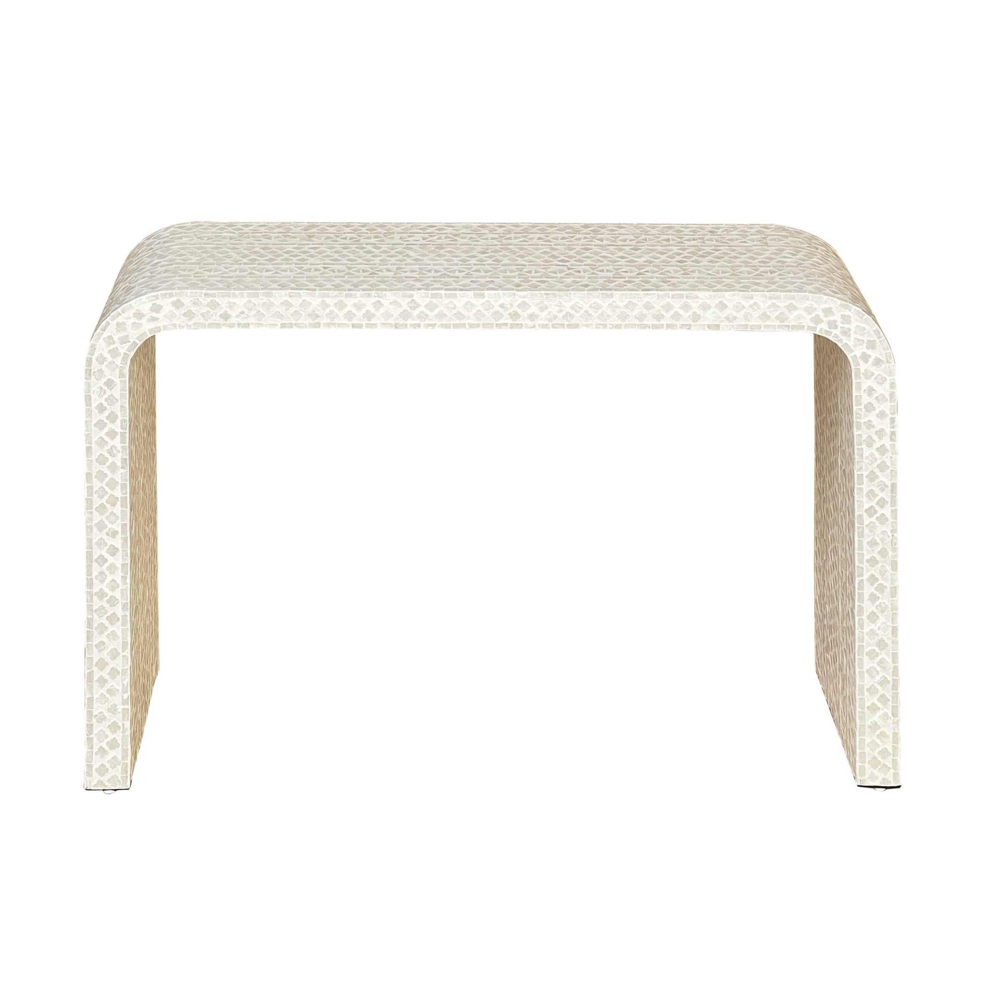 Pearlescent Mother of Pearl Handmade Console Table