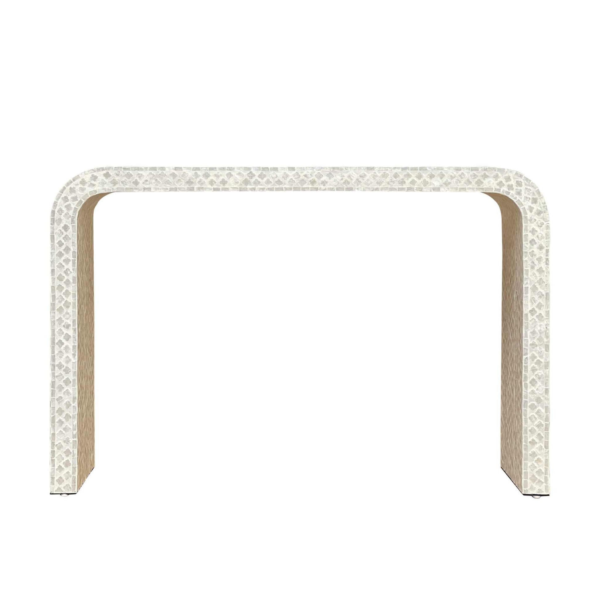 Pearlescent Mother of Pearl Handmade Console Table