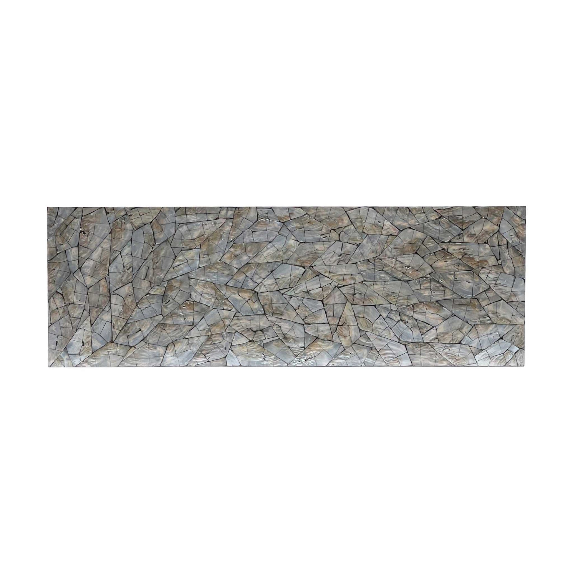 Stone Hedge Mother of Pearl Handmade Console Table with intricate design and lustrous finish.
