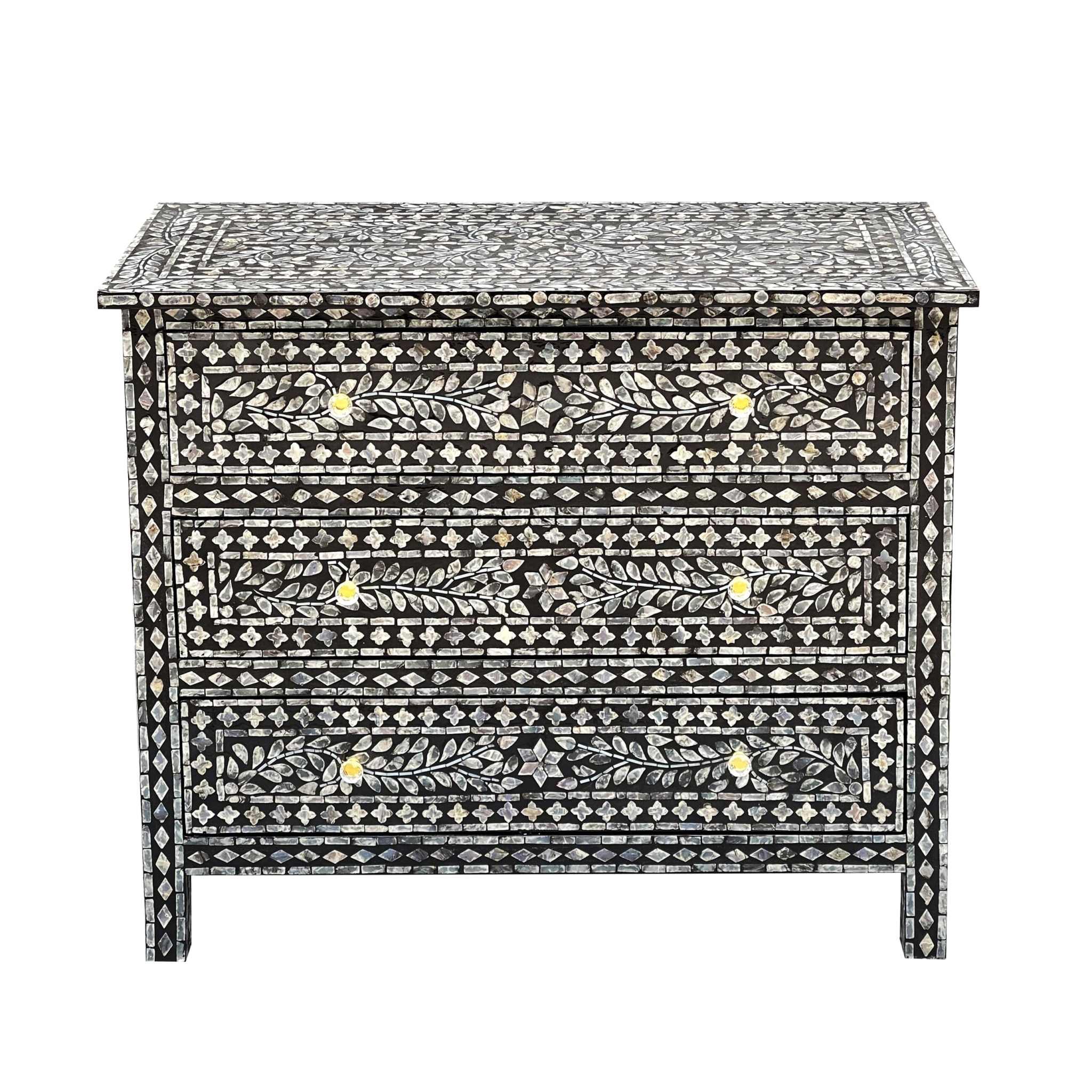 Mother of Peral Handcrafted Chest of Drawers