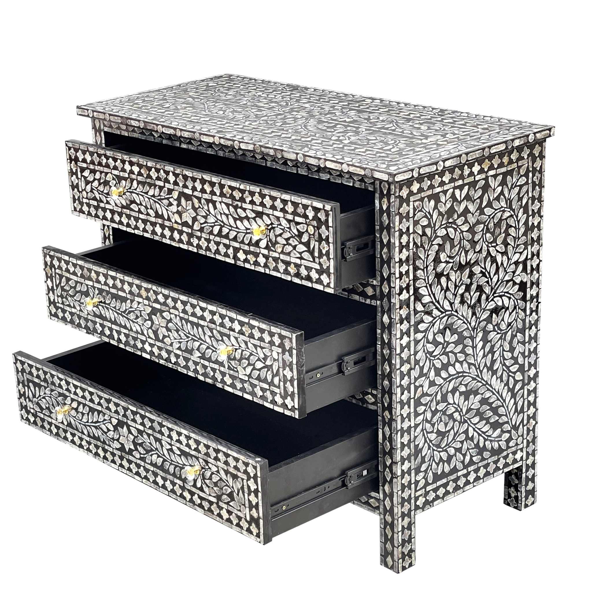 Mother of Peral Handcrafted Chest of Drawers