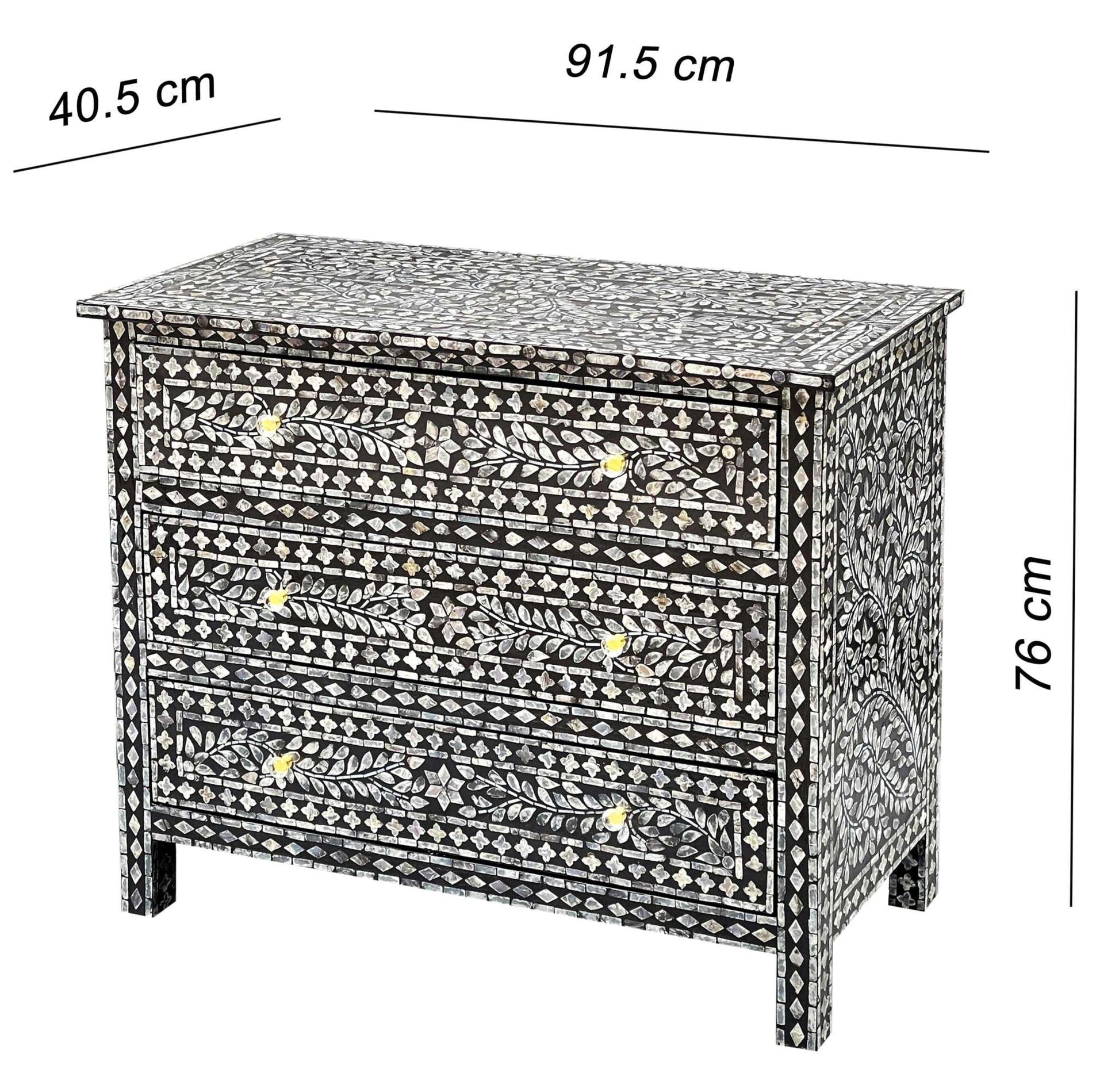 Mother of Peral Handcrafted Chest of Drawers