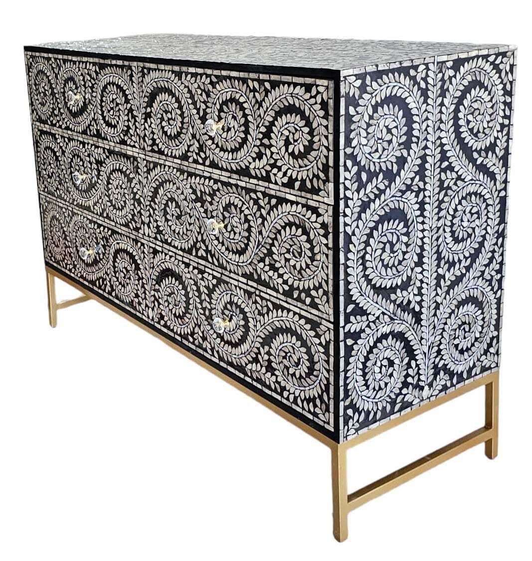 Mother of Pearl Enchanting Vine Sideboard With Drawers