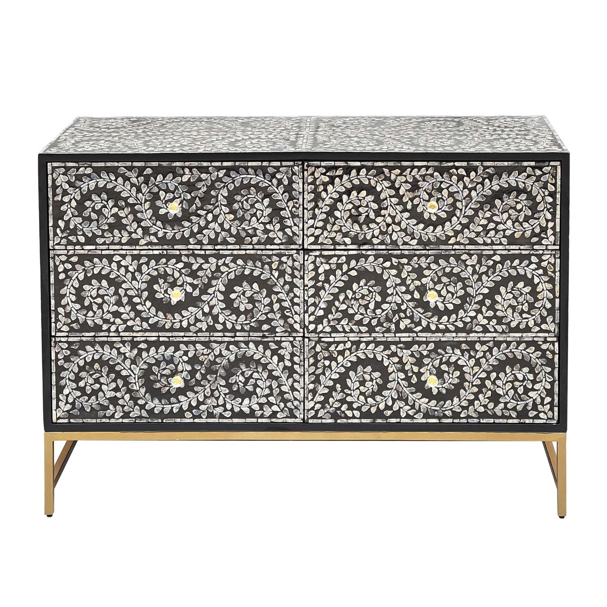 Mother of Pearl Enchanting Vine Sideboard With Drawers