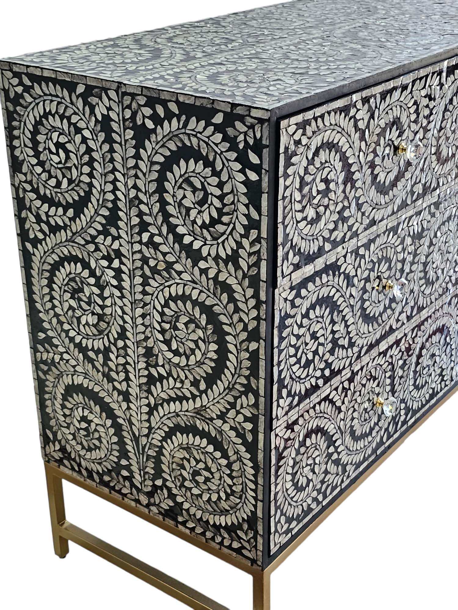 Mother of Pearl Enchanting Vine Sideboard With Drawers