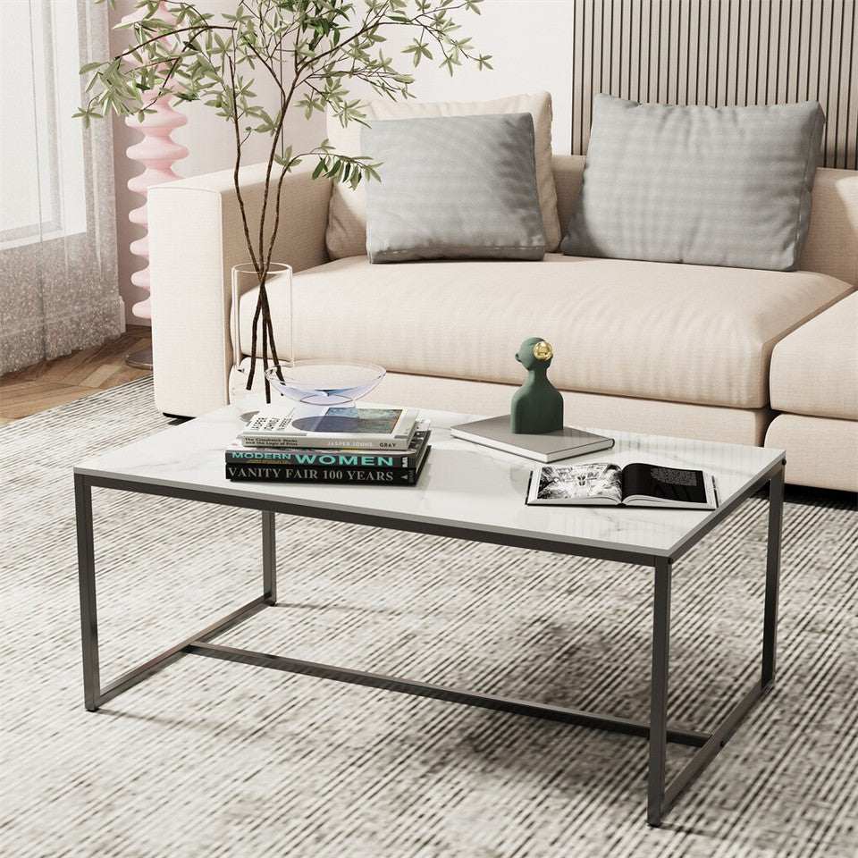 Elegant Heavy Duty Stone Coffee Table Marble
