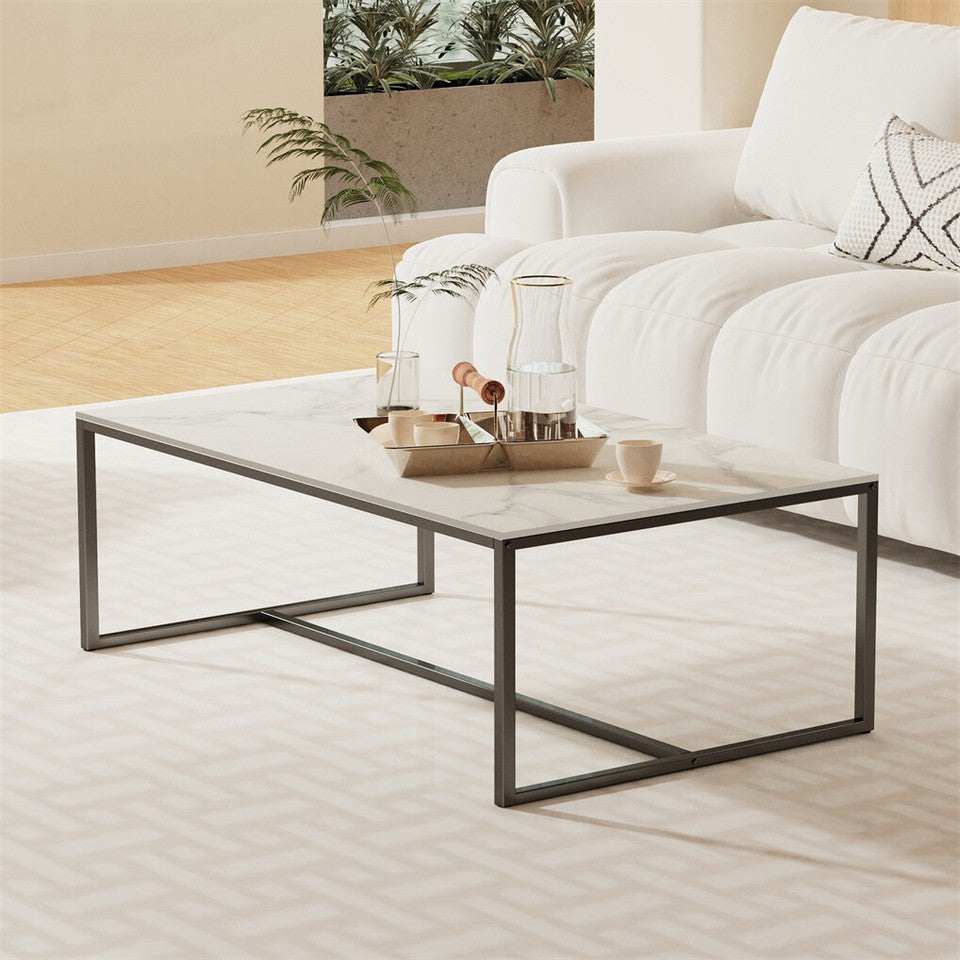 Elegant Heavy Duty Stone Coffee Table Marble