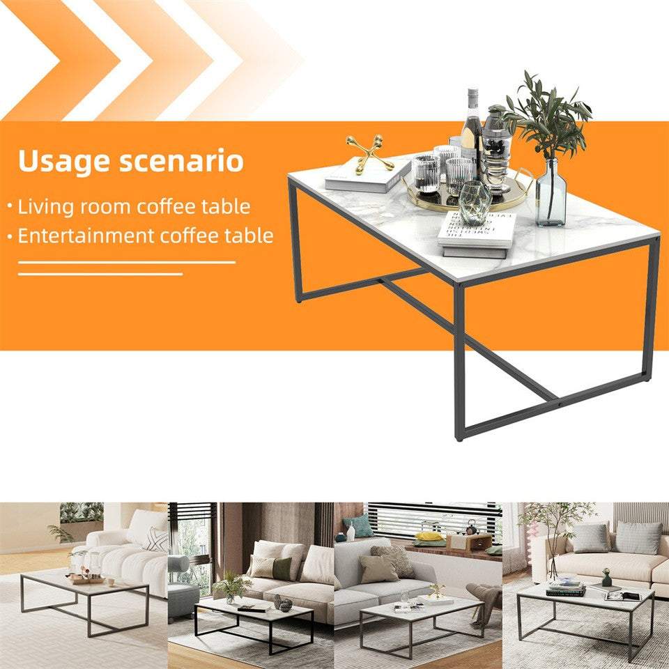 Elegant Heavy Duty Stone Coffee Table Marble